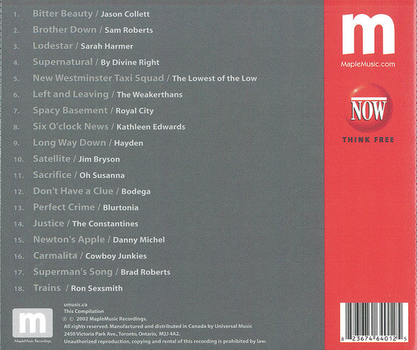 Various : MapleMusic One (CD, Comp)