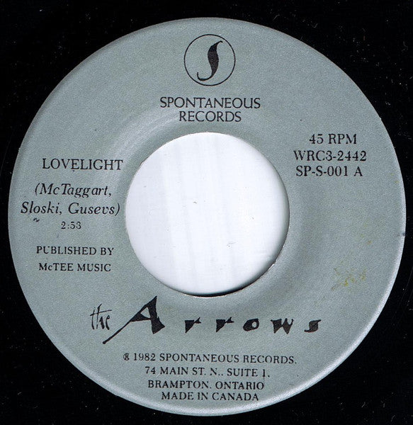 The Arrows : Lovelight (7", Single)