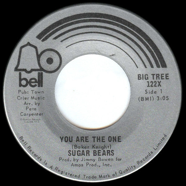 Sugar Bears (2) : You Are The One (7", Single)