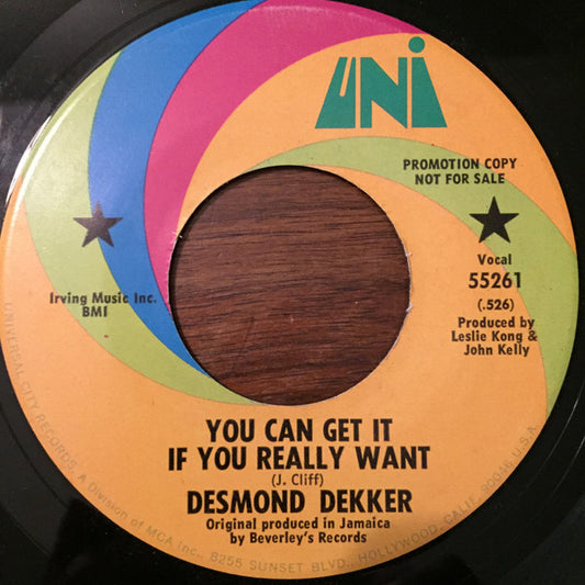 Desmond Dekker : You Can Get It If You Really Want (7", Single, Promo)
