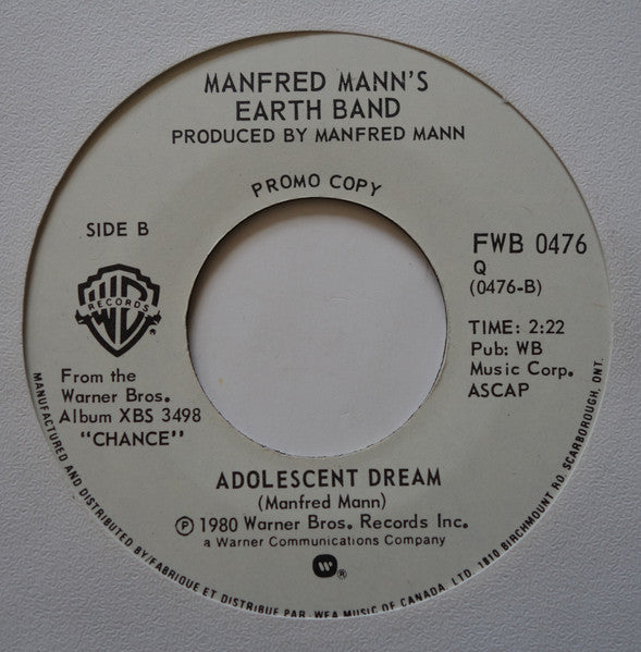 Manfred Mann's Earth Band : Lies (Through The 80's) (7", Promo)