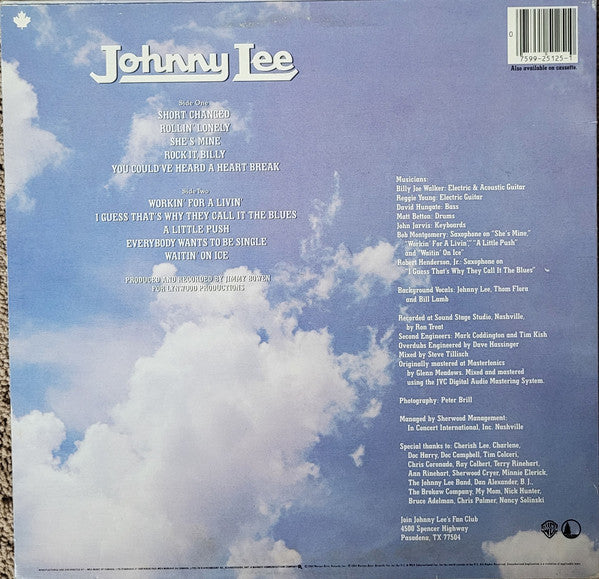 Johnny Lee (3) : Workin' For A Livin' (LP, Album)