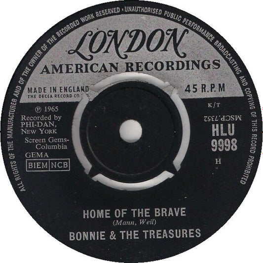 Bonnie And The Treasures : Home Of The Brave  (7", Single)
