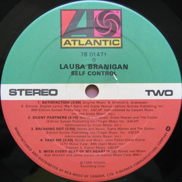 Laura Branigan : Self Control (LP, Album)