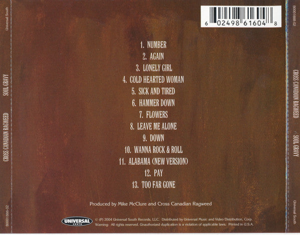 Cross Canadian Ragweed : Soul Gravy (CD, Album, RP)