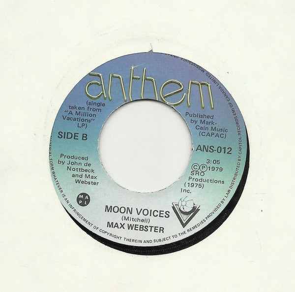 Max Webster : Let Go The Line (7", Single)