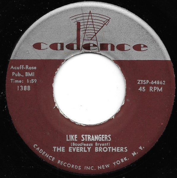 Everly Brothers : Like Strangers / Brand New Heartache (7", Single)