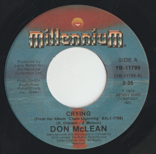 Don McLean : Crying (7", Single)