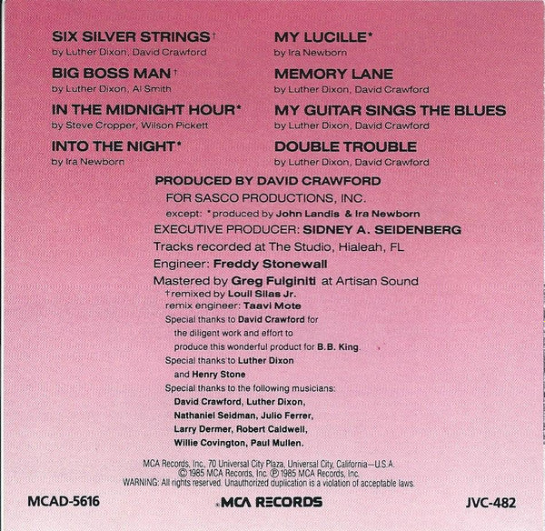 B.B. King : Six Silver Strings (CD, Album)