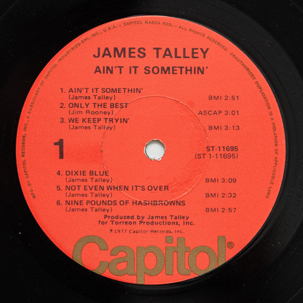 James Talley : Ain't It Somethin' (LP, Album, Los)