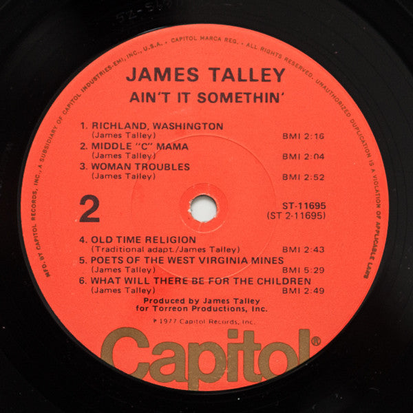 James Talley : Ain't It Somethin' (LP, Album, Los)