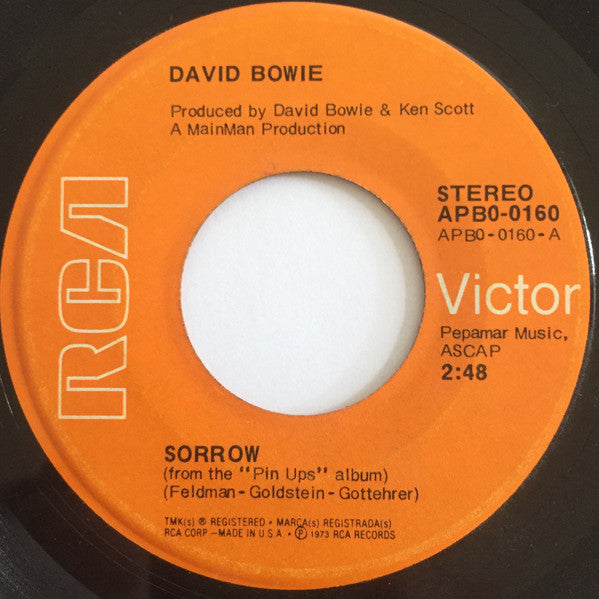 David Bowie : Sorrow / Amsterdam (7", Ind)