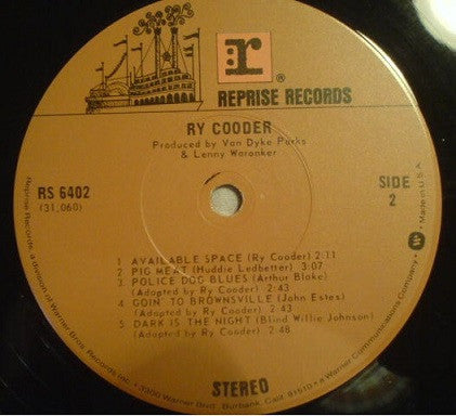 Ry Cooder : Ry Cooder (LP, Album, RE)