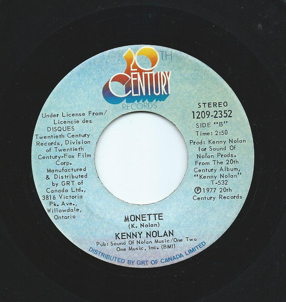 Kenny Nolan : My Eyes Get Blurry (7", Single)