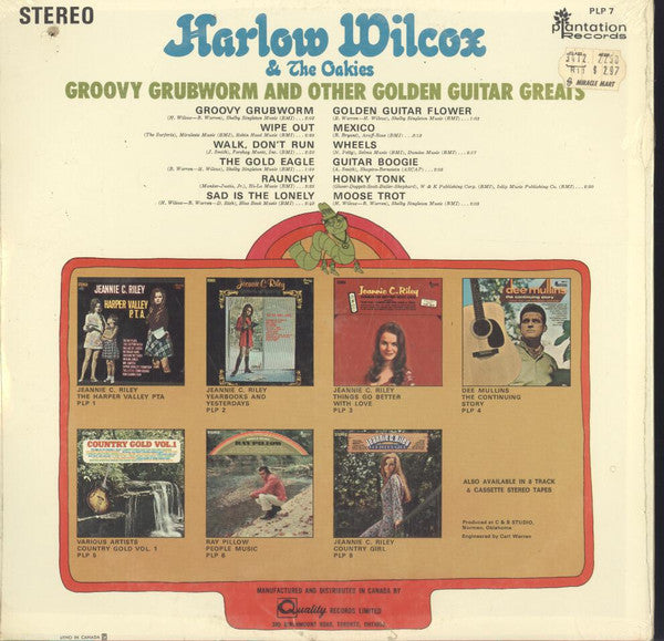 Harlow Wilcox & The Oakies* : Groovy Grubworm And Other Golden Guitar Greats (LP, Album)