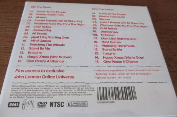 John Lennon : Power To The People: The Hits (Experience Edition) (CD, Comp, RM + DVD-V, Comp, NTSC)