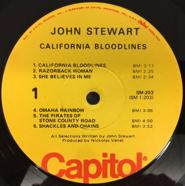 John Stewart (2) : California Bloodlines (LP, Album, RE, Los)
