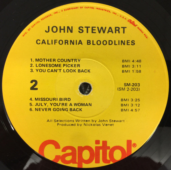 John Stewart (2) : California Bloodlines (LP, Album, RE, Los)