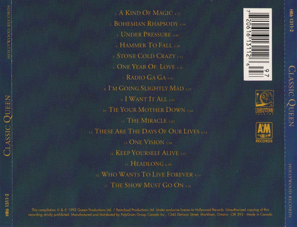 Queen : Classic Queen (CD, Comp, RP)