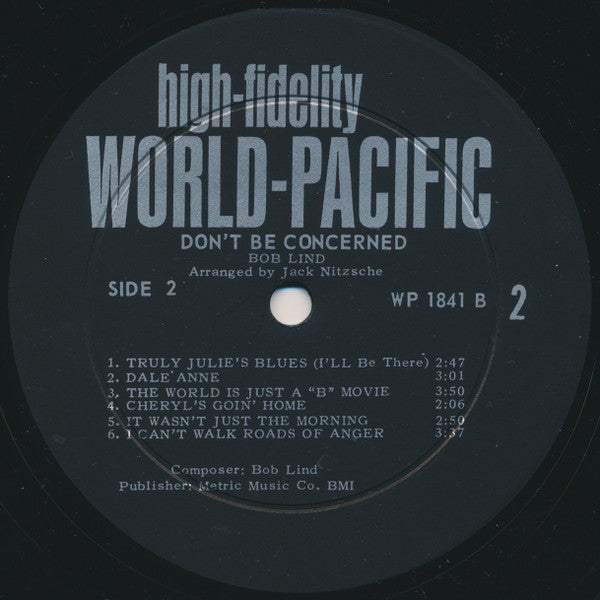 Bob Lind : Don't Be Concerned (LP, Album, Mono, 1st)