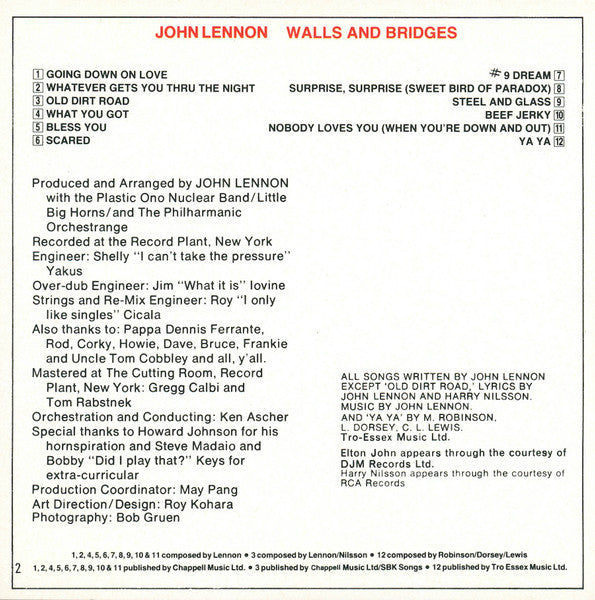 John Lennon : Walls And Bridges (CD, Album, M/Print, RE)