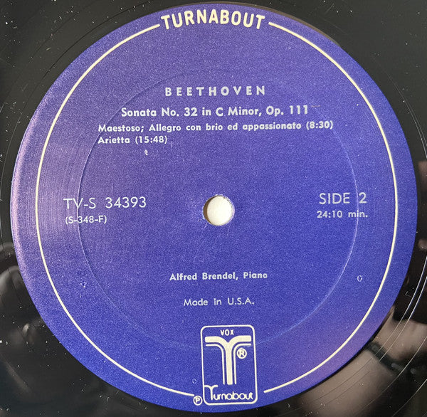 Beethoven* - Alfred Brendel : Sonata No. 31 In A-Flat Major, Op. 110 / Sonata No. 32 In C-Minor, Op. 111 (LP, Album, Mono, Yel)