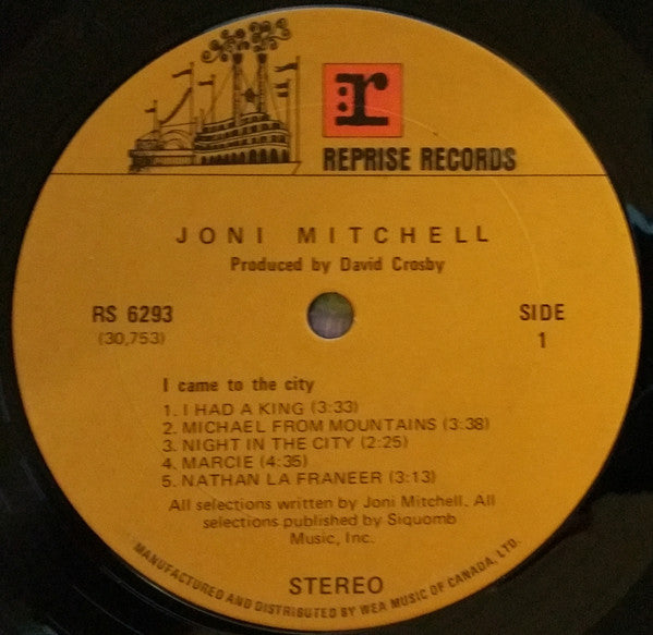 Joni Mitchell : Song To A Seagull (LP, Album, RE)