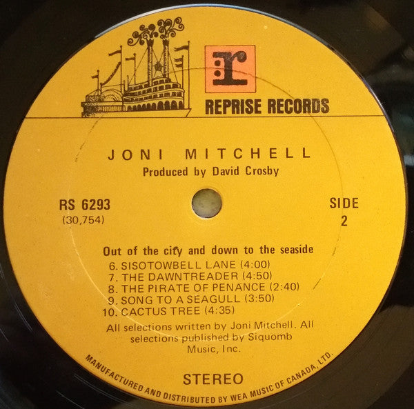 Joni Mitchell : Song To A Seagull (LP, Album, RE)