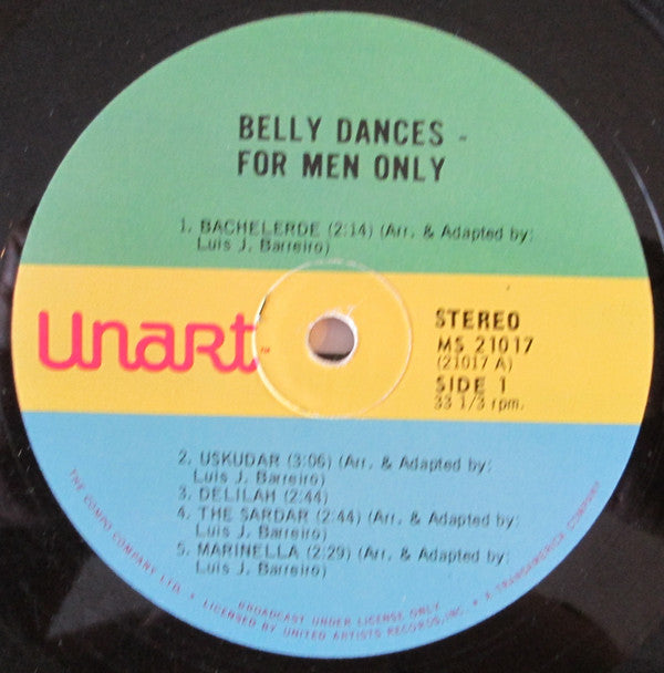 Gus Vali And His Orchestra : Belly Dances For Men Only (LP)