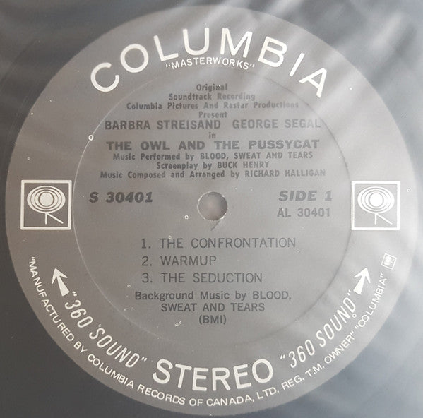 Barbra Streisand, George Segal, Blood, Sweat And Tears : The Owl And The Pussycat (Comedy Highlights And Music From The Soundtrack) (LP, Album)