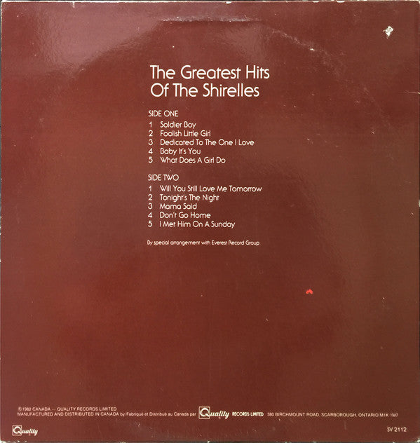 The Shirelles : Greatest Hits (LP, Comp)