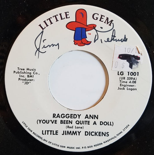 Little Jimmy Dickens : Raggedy Ann  (7", Single)