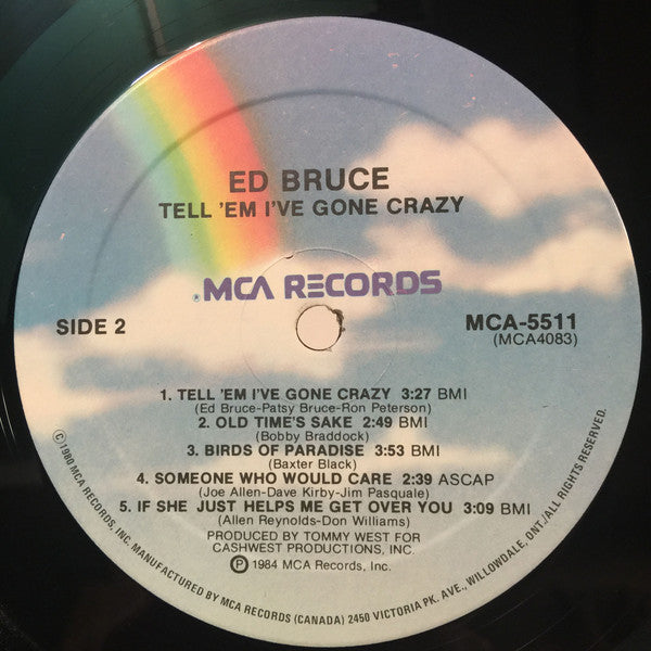Ed Bruce : Tell 'Em I've Gone Crazy (LP)