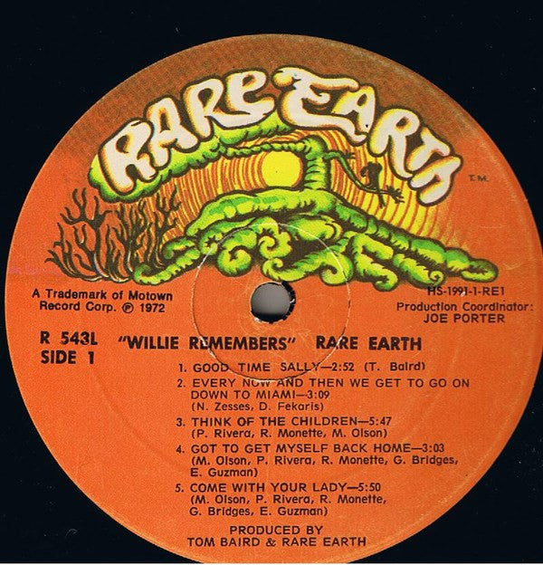Rare Earth : Willie Remembers (LP, Album)