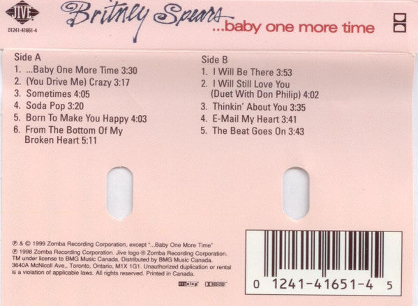 Britney Spears : ...Baby One More Time (Cass, Album, Dol)