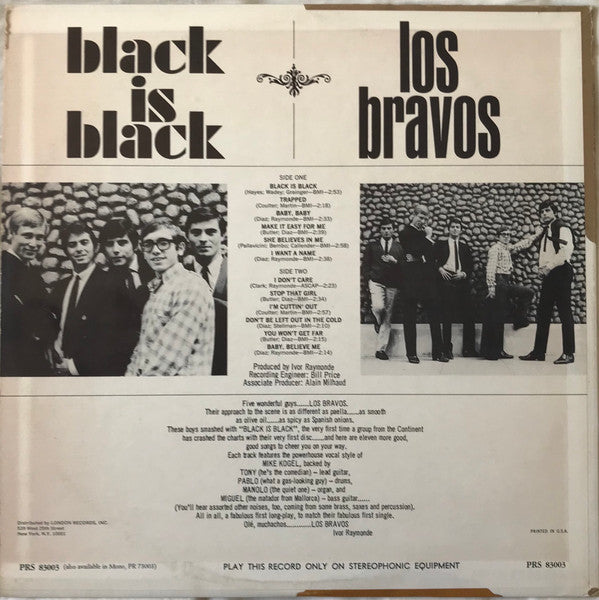 Los Bravos : Black Is Black (LP, Album)