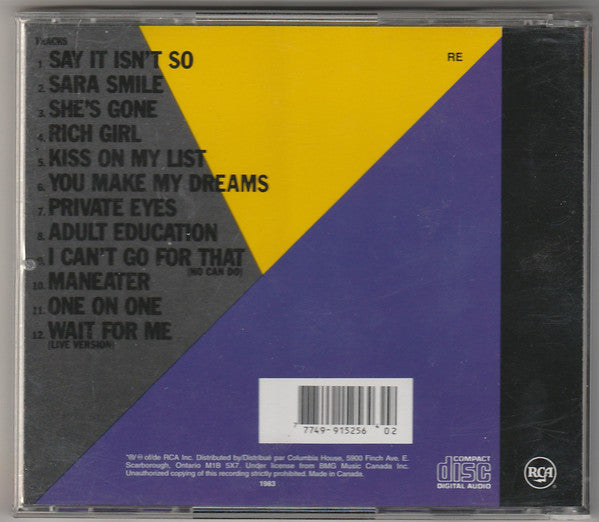 Daryl Hall John Oates* : Greatest Hits - Rock'N Soul Part 1 (CD, Comp, Club, RE)