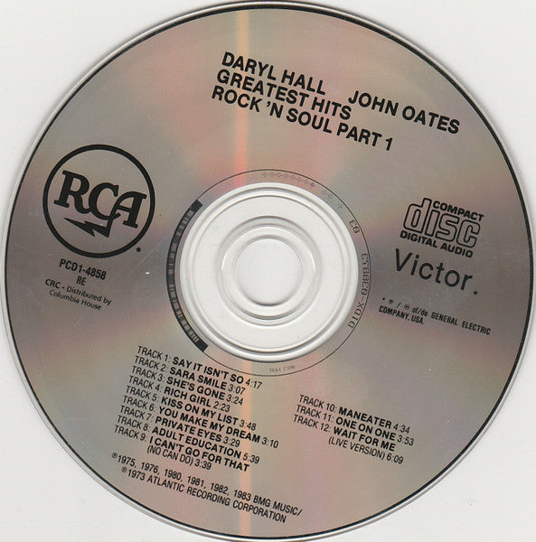 Daryl Hall John Oates* : Greatest Hits - Rock'N Soul Part 1 (CD, Comp, Club, RE)