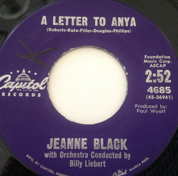 Jeanne Black : A Letter To Anya (7", Single)