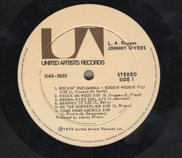Johnny Rivers : L.A. Reggae (LP, Album)