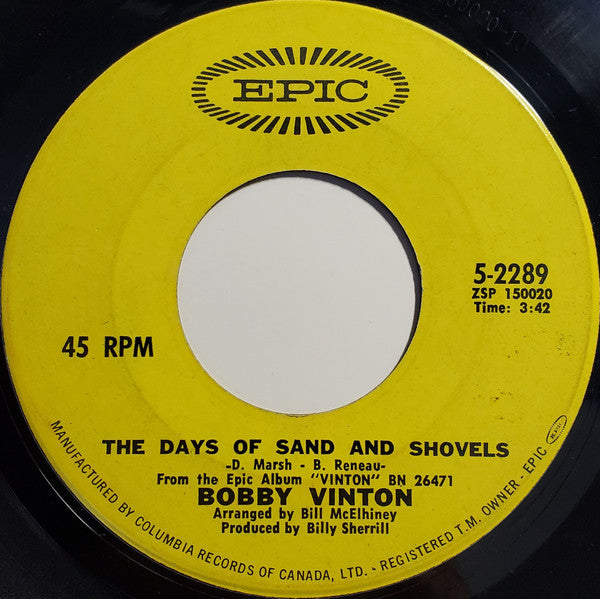 Bobby Vinton : My Elusive Dreams / The Days Of Sand And Shovels (7", Single)