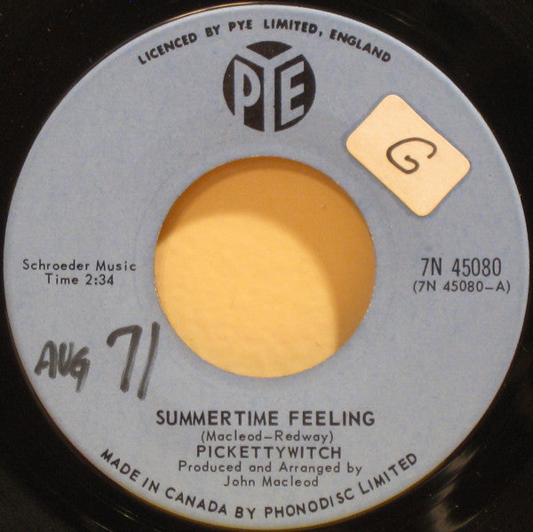 Pickettywitch : Summertime Feeling / Dreamin' (7", Single)