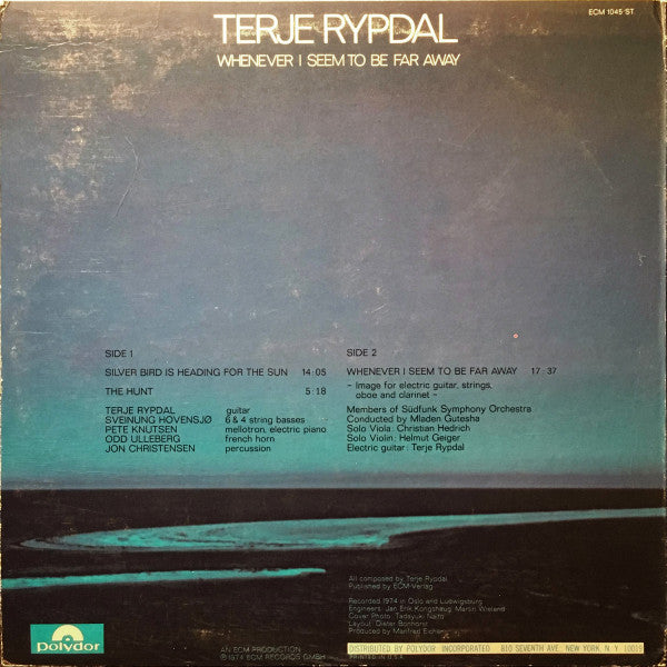 Terje Rypdal : Whenever I Seem To Be Far Away  (LP, Album)