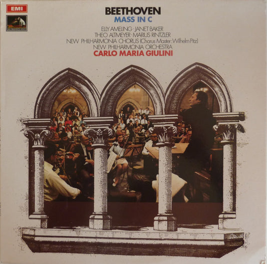 Ludwig van Beethoven, Elly Ameling, Janet Baker, Theo Altmeyer, Marius Rintzler, New Philharmonia Chorus, New Philharmonia Orchestra, Carlo Maria Giulini : Mass In C (LP, RE, RP)