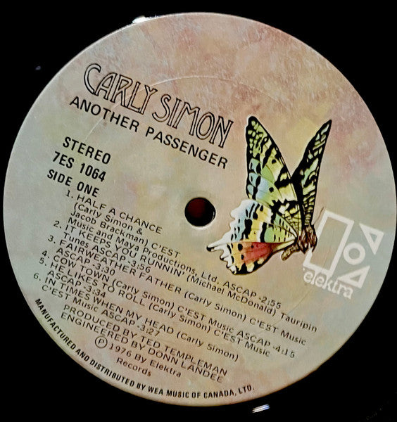 Carly Simon : Another Passenger (LP, Album, Lab)