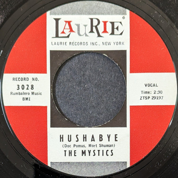 The Mystics : Hushabye / Adam And Eve (7", Styrene, Bri)
