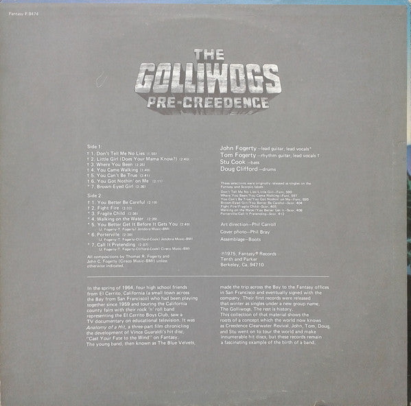 The Golliwogs : Pre-Creedence (LP, Comp)