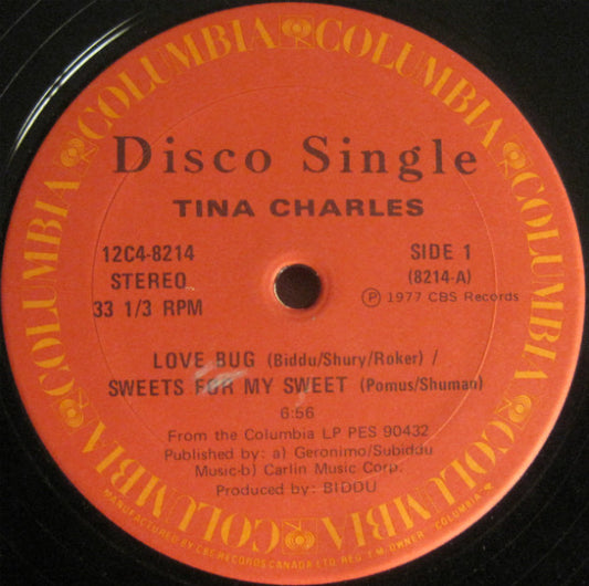 Tina Charles : Love Bug / Sweets For My Sweet / I'll Be Your Light (In Your Moment Of Darkness) (12")