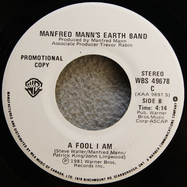Manfred Mann's Earth Band : For You (7", Single, Promo)