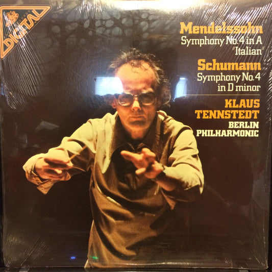 Felix Mendelssohn-Bartholdy / Robert Schumann, Klaus Tennstedt - Berliner Philharmoniker : Symphony Nº4 In A, Op. 90 ("Italian") / Symphony No. 4 (LP, Album, Club)